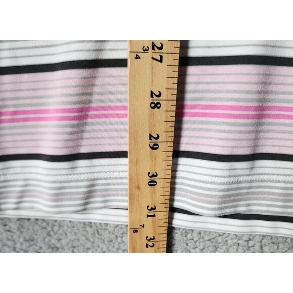 Nike Golf Tour Performance Pink & White Striped Dri-Fit Polo Shirt Size Large - Picture 7 of 15